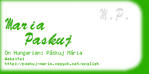 maria paskuj business card