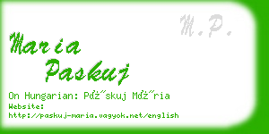 maria paskuj business card